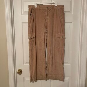 American Eagle Corduroy Cargo Pants Baggy Wide Leg